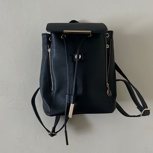 Forever 21 Faux Black Leather Backpack